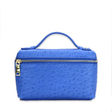 New Fashion designer handbag embossed ostrich leather portable bag small clutch bag lady hand bag purse