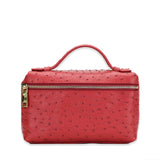 New Fashion designer handbag embossed ostrich leather portable bag small clutch bag lady hand bag purse