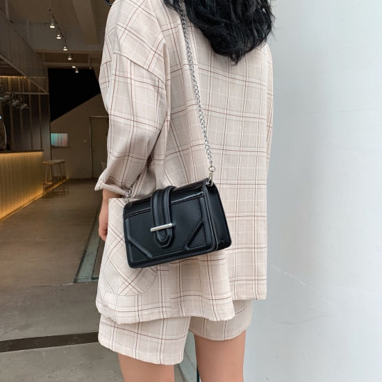PU Leather Crossbody Bags For Women 2019 Chain Shoulder Messenger Bag Female Travel Handbags and Purses Hand Bag