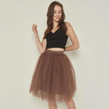Puffy New Arrival 5 Layer Fashion Women Tulle Skirt Tutu Wedding Bridal Bridesmaid 2019 Overskirt Petticoat Lolita Saia
