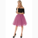 Puffy New Arrival 5 Layer Fashion Women Tulle Skirt Tutu Wedding Bridal Bridesmaid 2019 Overskirt Petticoat Lolita Saia
