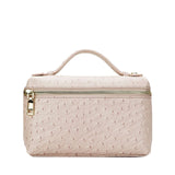 New Fashion designer handbag embossed ostrich leather portable bag small clutch bag lady hand bag purse