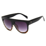 Kim Kardashian Sunglasses Woman Vintage Retro Flat Top Gradient Shield Black Sun Glasses Pilot Luxury Designer Oversized Eyewear