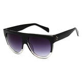 Kim Kardashian Sunglasses Woman Vintage Retro Flat Top Gradient Shield Black Sun Glasses Pilot Luxury Designer Oversized Eyewear