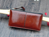 Women Wallets Candy Oil Leather Wallet Long Design Day Clutch Casual Lady Cash Purse Women Hand Bag Carteira lady phone bag