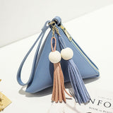 Mini Triangle Women Clutch Purse Hand Bag Wristlets Strap Small Women Bag Lady Clutches Casual Phone Package