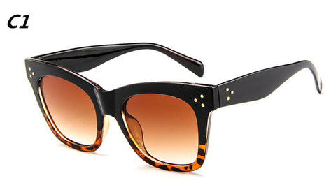 Luxury Rectangle sunglasses women brand design retro colorful transparent fashion cat eye sun glasses Female Eyewear  UV400