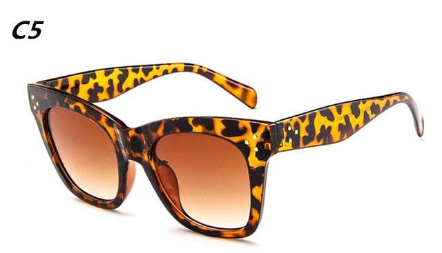 Luxury Rectangle sunglasses women brand design retro colorful transparent fashion cat eye sun glasses Female Eyewear  UV400