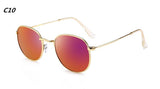 DJXFZLO Luxury Sunglasses Women/Men Brand Designer Glasses Lady Oval Sun Glasses Small Metal Frame  Oculos De Sol Gafas