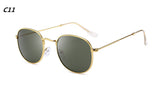 DJXFZLO Luxury Sunglasses Women/Men Brand Designer Glasses Lady Oval Sun Glasses Small Metal Frame  Oculos De Sol Gafas