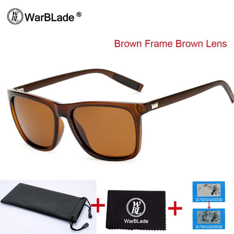 WarBLade Men's Polarized Square Sunglasses Brand Designer UV400 Protection Shades Oculos De Sol Women Glasses Driver 2018 New