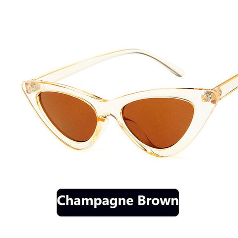 CURTAIN 2019 Hot Fashion Cute Sexy Ladies Cat Eye Sunglasses Women Vintage Brand Small Sun Glasses Female Oculos de sol UV400