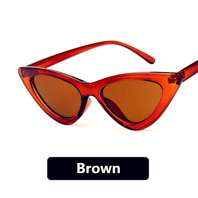 CURTAIN 2019 Hot Fashion Cute Sexy Ladies Cat Eye Sunglasses Women Vintage Brand Small Sun Glasses Female Oculos de sol UV400