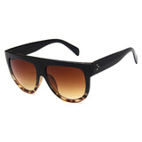 Kim Kardashian Sunglasses Woman Vintage Retro Flat Top Gradient Shield Black Sun Glasses Pilot Luxury Designer Oversized Eyewear