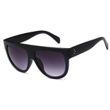 Kim Kardashian Sunglasses Woman Vintage Retro Flat Top Gradient Shield Black Sun Glasses Pilot Luxury Designer Oversized Eyewear