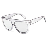 Kim Kardashian Sunglasses Woman Vintage Retro Flat Top Gradient Shield Black Sun Glasses Pilot Luxury Designer Oversized Eyewear
