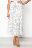 2019 Summer Casual Chiffon Print Pockets High Waist Pleated Maxi Skirt Womens Long Skirts For Women