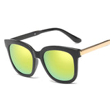 DCM Newest Fashion Square Sunglasses Women Brand Design Coating Mirror Ladies Sun Glasses For Women Eyewear oculos de sol UV400