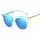 DCM Newest Fashion Square Sunglasses Women Brand Design Coating Mirror Ladies Sun Glasses For Women Eyewear oculos de sol UV400